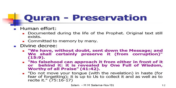 Preservation of the Quran